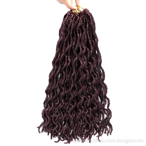 Smartbraid Crochet Hair Gypsy Locs Crochet Braids Curly Wavy Goddess Crochet Braids Synthetic Fiber Hair